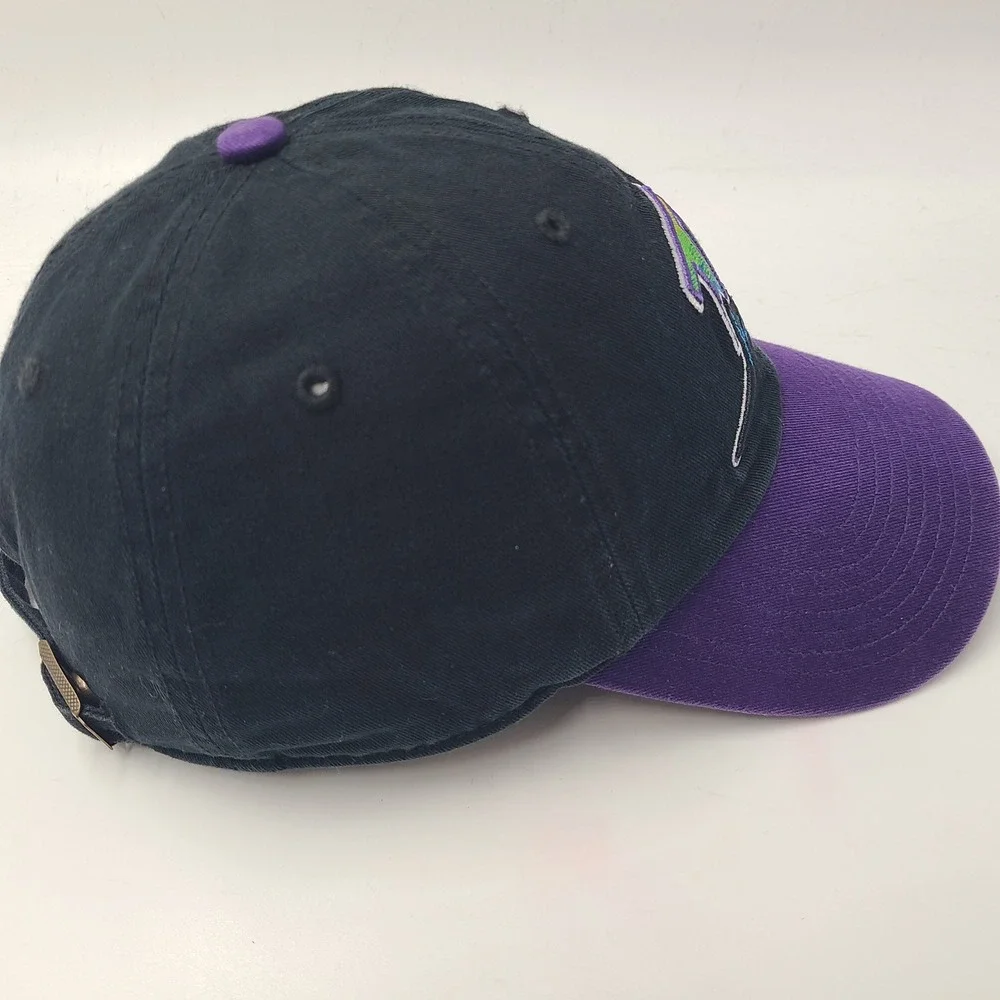 Tampa Bay Devil Rays Hat Strapback 47 Brand Clean Up Black Purple Cooperstown